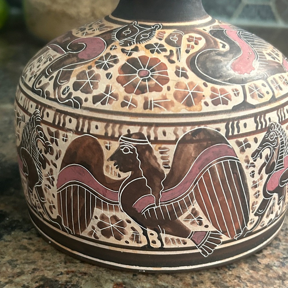 Handcrafted Ceramic Pitcher with Intricate Design - Picture 8 of 10